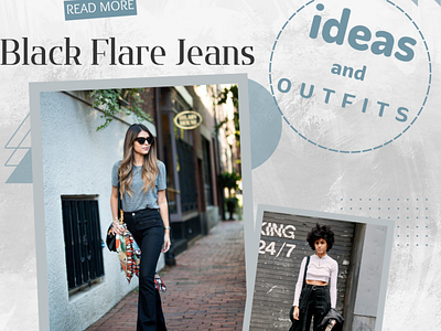 Black Flare Jeans (Ideas & Outfits) Design best flare jeans black flare jeans design flare jeans flared jeans illustration