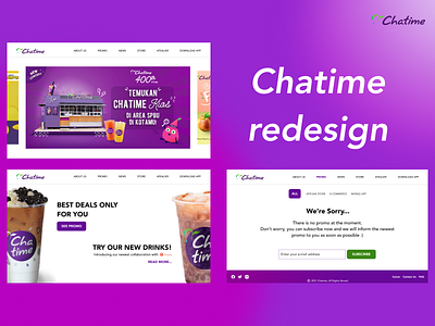 Chatime Website Redesign redesign ui ui ux design ux ux writing website