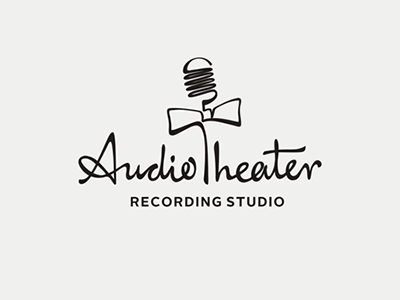 Audio audio calligraphy logo logotype radio show theater