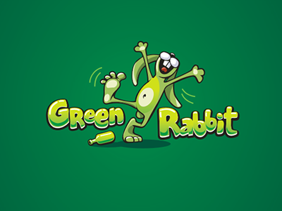 Green Rabbit cafe green logo rabbit