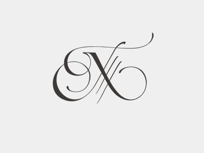 Monogram XT calligraphy monogram