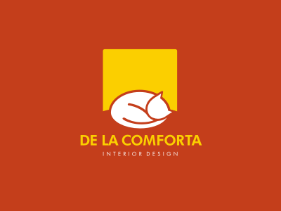 DE LA COMFORTA cat comfort design interior logo logotype