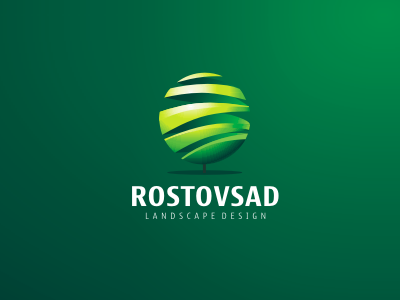 Rostov Sad branding design garden identity land landscape logo trees
