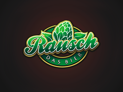 Raush beer bier guality hop identity label logo logotype