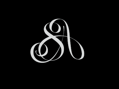 Monogram SA callygraphy lettering logo monogram