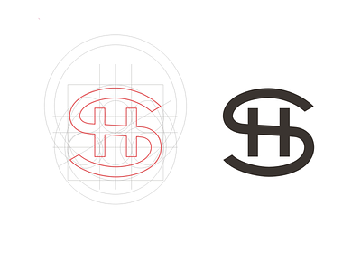 SH Monogram design lettering logo mark monogram sb sbdesign sh symbol type