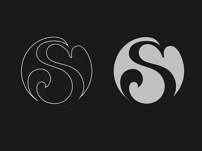 Letter S silhuette design icon identity letter logo logotype mark monogram silhuette symbol