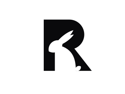 R Rabbit letter monogram r rabbit
