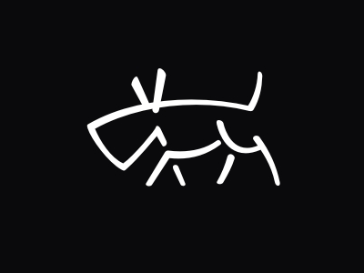 Dog dog symbol identity logo mark