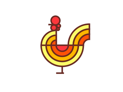 Cock cock design fox icon identity logo logotype mark symbol