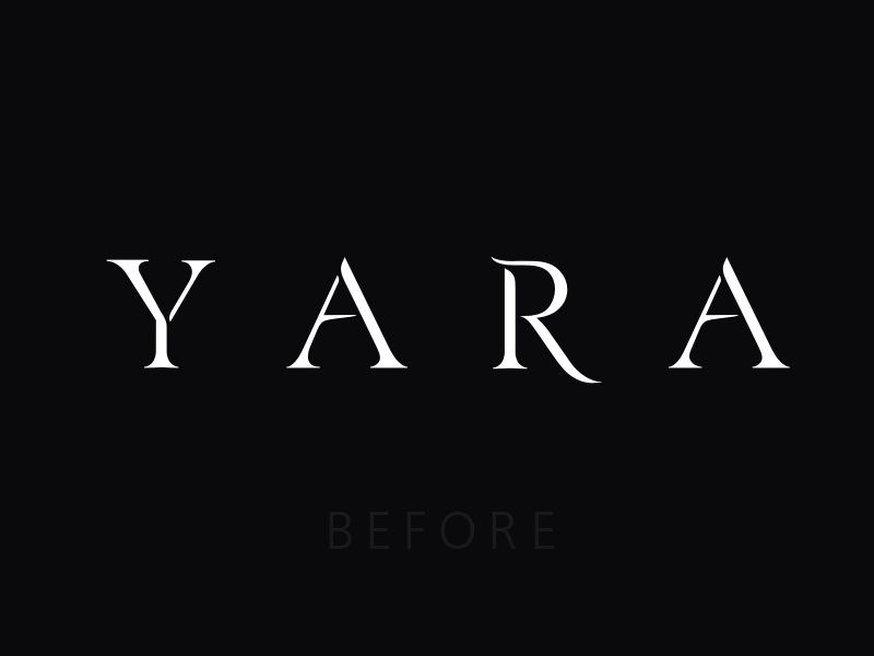 YARA boutique brand branding clothes concept fashion identity logo model store
