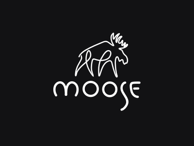 Moose animals branding draw identity logo moose