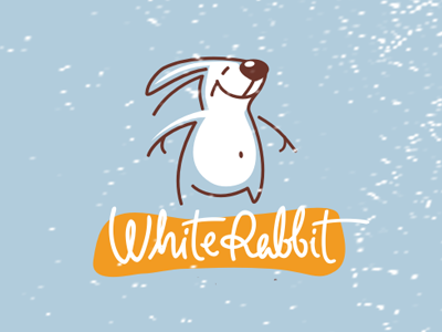 Snow brand branding calligraphy identity rabbit snow