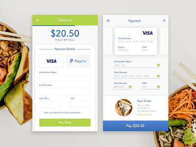 Food Delivery Payment Form | Daily UI #002 002 credit card payment dailyui dailyui 002 payment form ui design