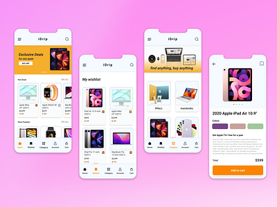 Simple Shop App UI animation app branding design typography ui ux