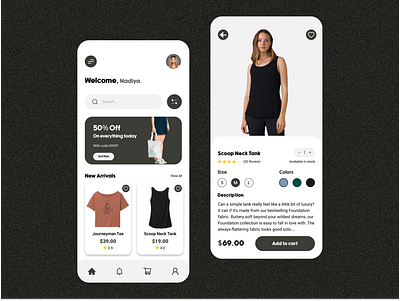 e-commerce fashion store app branding design ecommerce fasion shopapp ui uidesign ux uxdesign