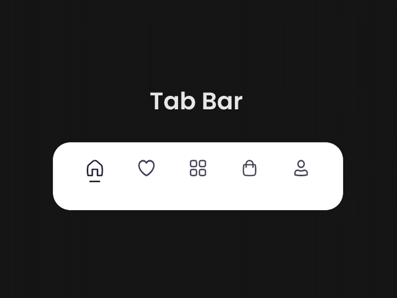 Tab Bar Animation 🔥 animation app design figma illustration motion graphics navigation smartanimate tabbar ui uidesign ux uxdesign