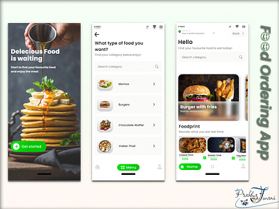 Food Ordering App UI dailylearning dailyui uichallenge uidesign uidesigner ux