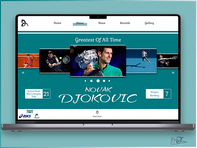 Landing Page (Novak Djokovic) dailylearning dailyui design novakdjokovic tennis tennisislife tennisplayer ui uichallenge uidesign uidesigner ux