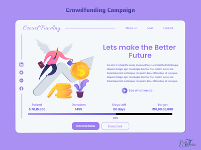 Crowd Funding Campaign-DailyUI_032 dailylearning dailyui design ui uichallenge uidesign uidesigner ux