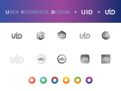 UID LOGO branding color design gradients icon identity lettering logo logotype typography ui wordmark