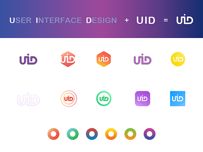 UID LOGO DESIGN branding color design gradients icon lettering logo logotype typography ui uid wordmark