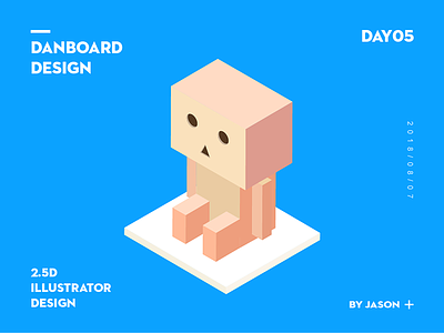 2.5D Illustrator Danboard Design 2.5d design fonts icon illustrator isometric logo people ui ux