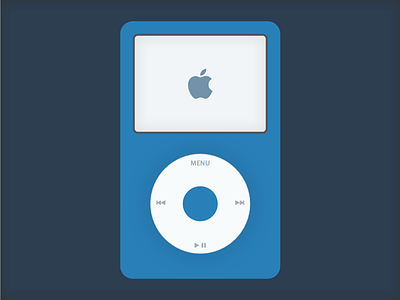 Flat iPod Classic apple flat ipod sketch