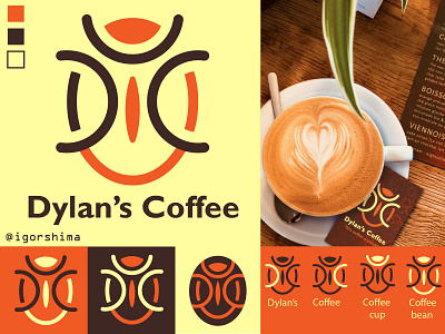 Dylan's Coffee, Day 6 daily logo challenge brand design brand image brand logo branding daily logo daily logo challenge design graphic design illustration logo logo daily logo design logo inspiration logo maker logo mark logo mockup logo type logos mockup