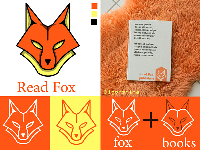 Read fox, mascot layered fox logo