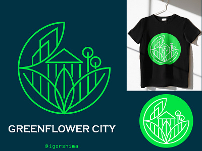 Greenflower, City logo brand design brand logo branding city daily logo daily logo challenge design graphic design graphic designer illustration logo logo concept logo designer logo inspiration logo maker logo mark logos mockup professional designer t shirt design