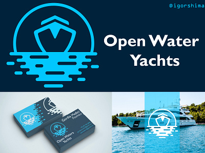 Open Water yachts, Premium boat/ship logo