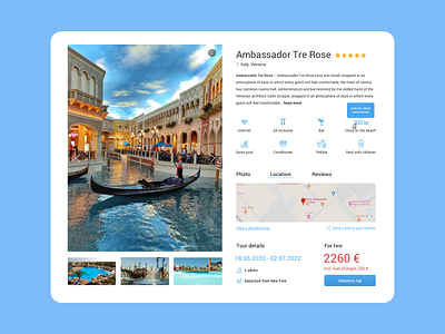 Tour details booking business design hotel illustration interface tour tourism tourist travel ui ux web webdesign