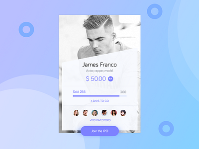 InVest In People Screen onboarding profile screen ui user ux web. invest