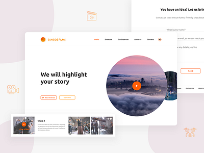 Landing for a video production company. landing ui ux web webdesign