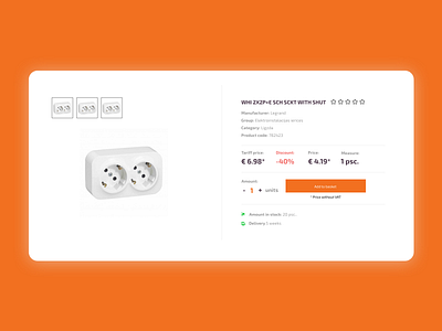 Product Details Page e shop ecommerce product card store ui ux web