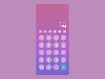 Calculator for Smartphone app design mobile ui vector