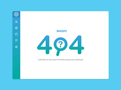 404 Page app design ui vector web