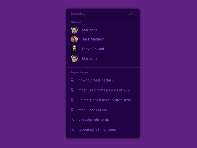 Search app design ui web