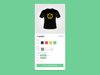 Customize Product app design ui