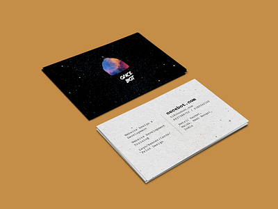 Business card for oncebot business card card robot space