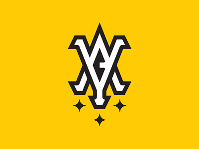 YA Monogram a black brand design logo logomark mark monogram pittsburgh white y yellow
