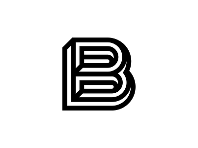 Penrose B b black impossible logo penrose typography