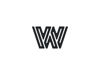 W Two brand branding icon letter logo mark w