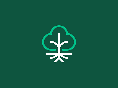 Tree branches brand green icon identity logo roots symbol tree