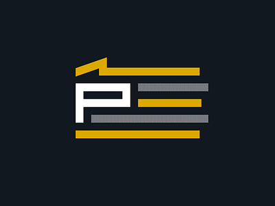 Pennsylvania black flag gold icon identity logo p pa pennsylvania stripes symbol yellow