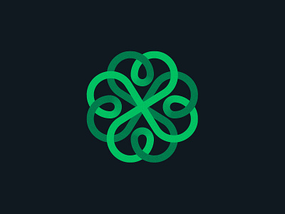 Knot brand green icon identity knot logo symbol twist