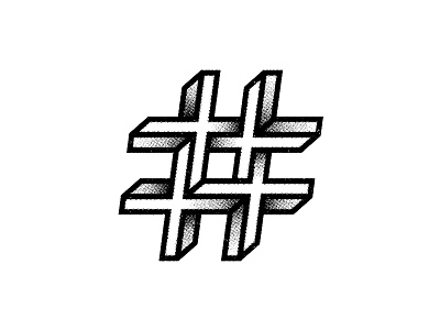 # black hashtag icon illustration texture white