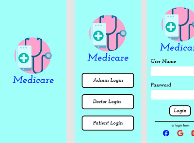 Medicare Doctor Consultant App app branding design doctor consultancy app graphic design logo medicare ui uiux ux
