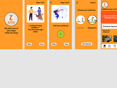 Dog Walkers App app branding design dog walkerzs dog walkerzs app graphic design logo ui ux